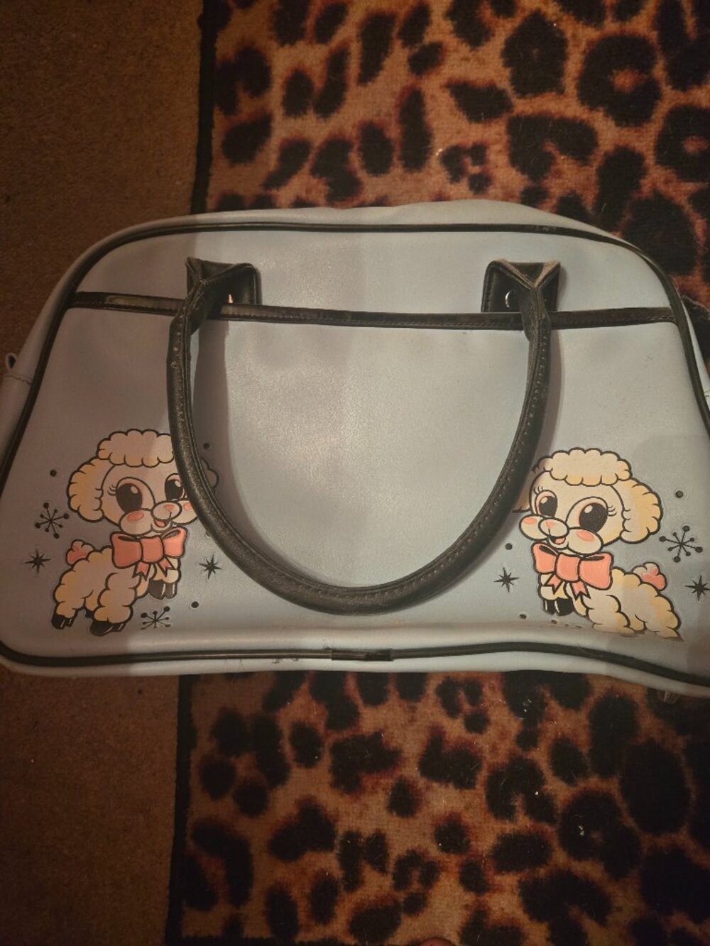 Sourpuss Mary Had a Lamb bowler bag, light blue